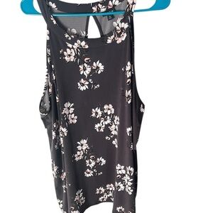 Torrid Black Floral Tank Top